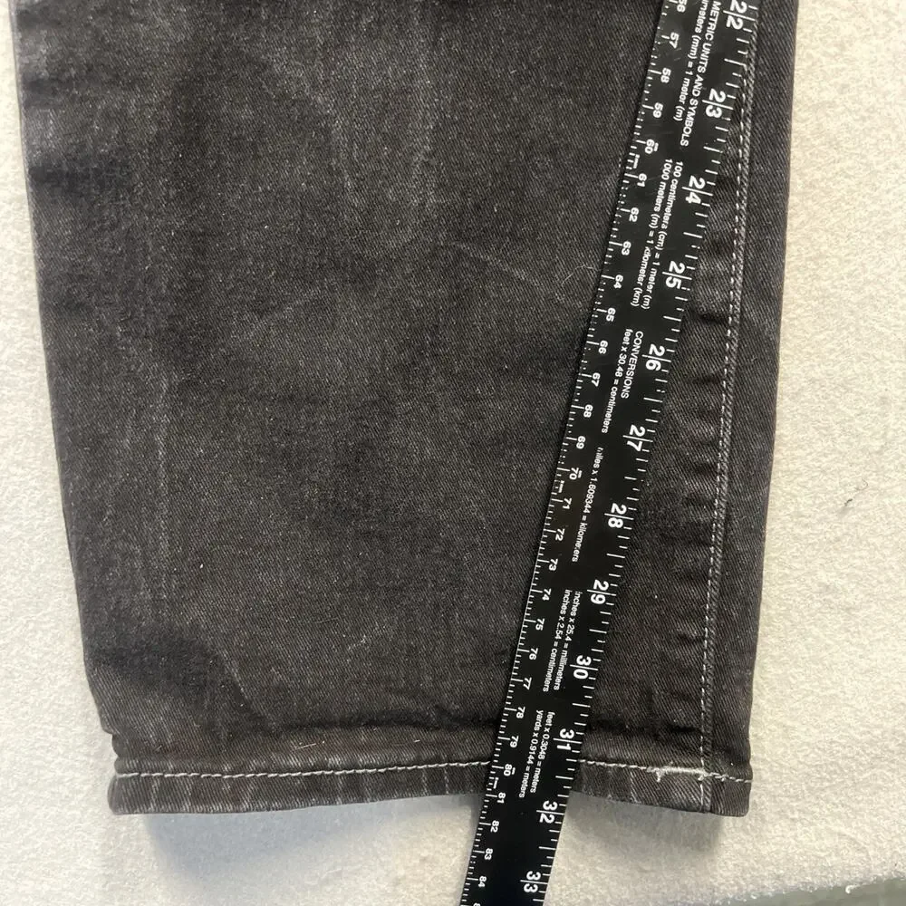 True Religion‎ Ricky Jeans 44x32 Mens Black Relaxed Straight Flap Pocket